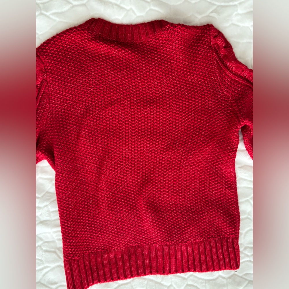 SOLD🚫Lands End NWOT Red Cable Knit Sweater - Picture 10 of 11